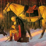 George Washington Praying Nest to his Horse